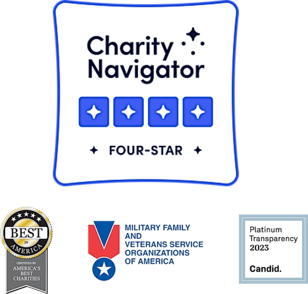 Four-star rating from Charity Navigator, showcasing our commitment to transparency and excellence in charitable activities.